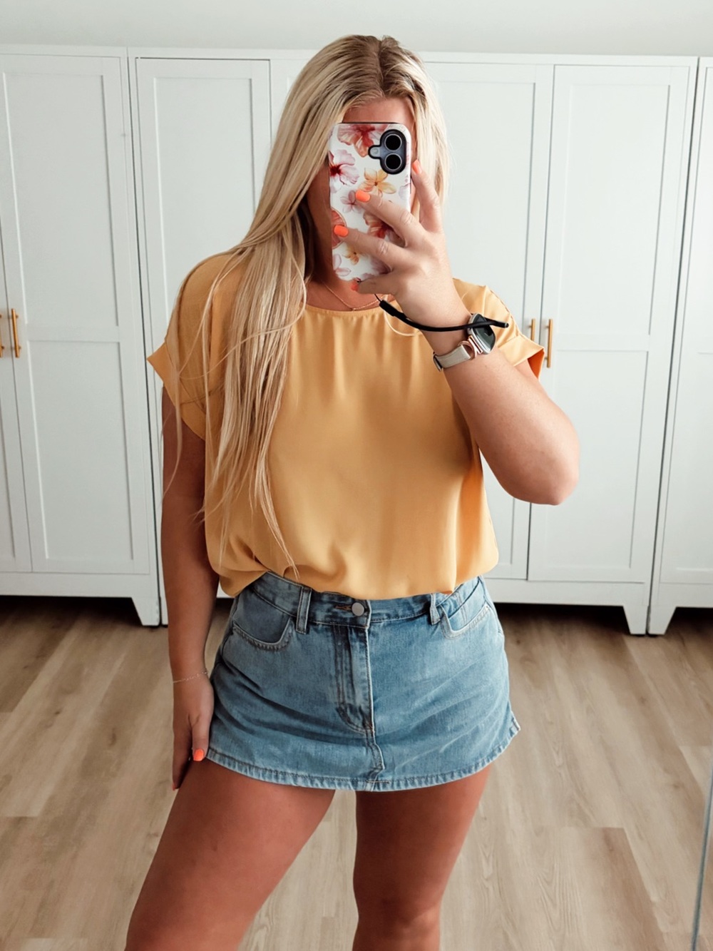 Mustard Yellow Women’s Short Sleeve Blouse